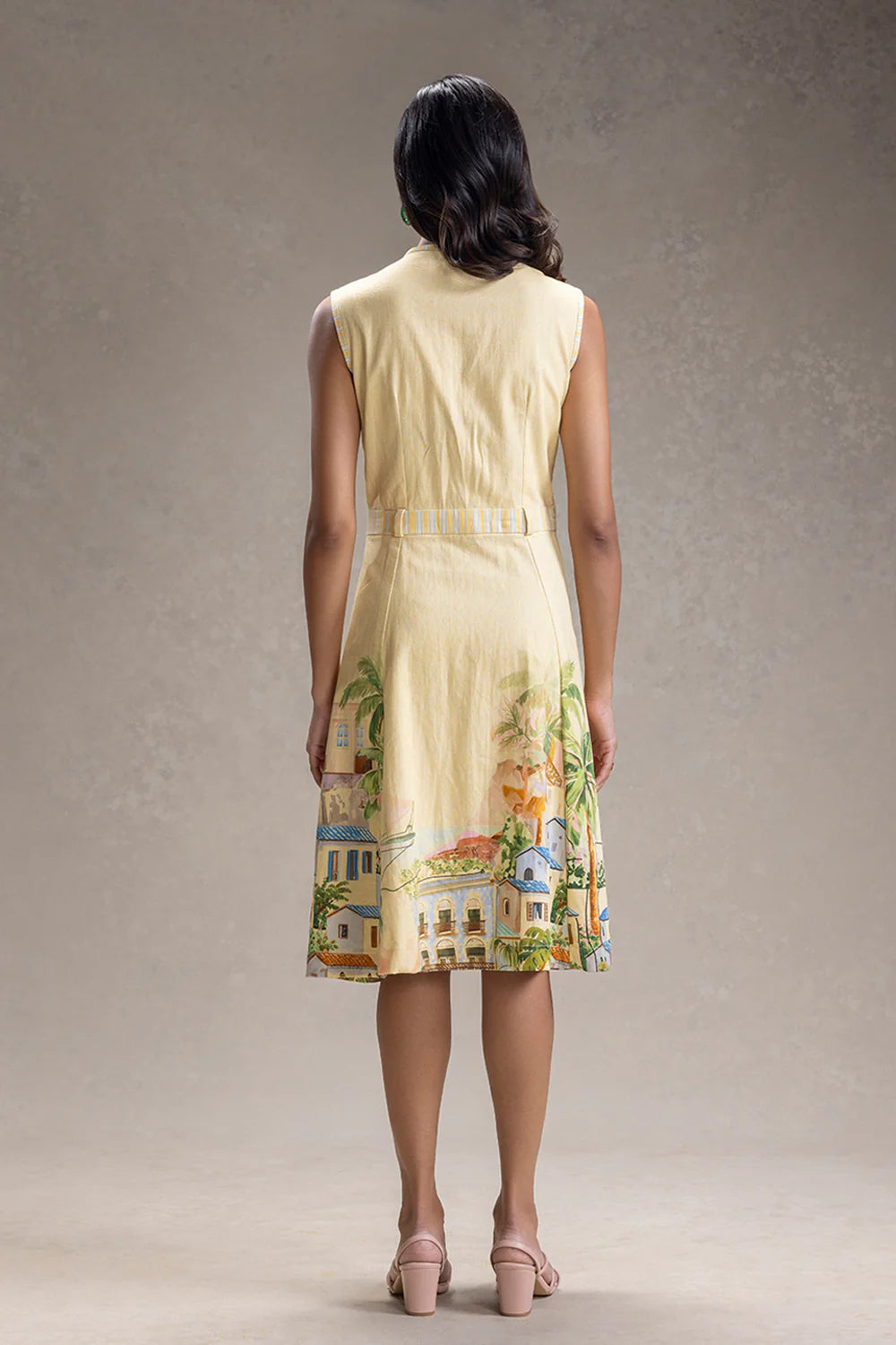Reviera Printed Overlap A Line Dress