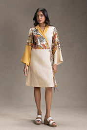 Kyomi Printed Overlap Dress