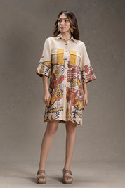 Naomi Printed Boxy Shirt Dress