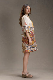Naomi Printed Boxy Shirt Dress