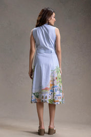 Reviera Printed Overlap A Line Dress