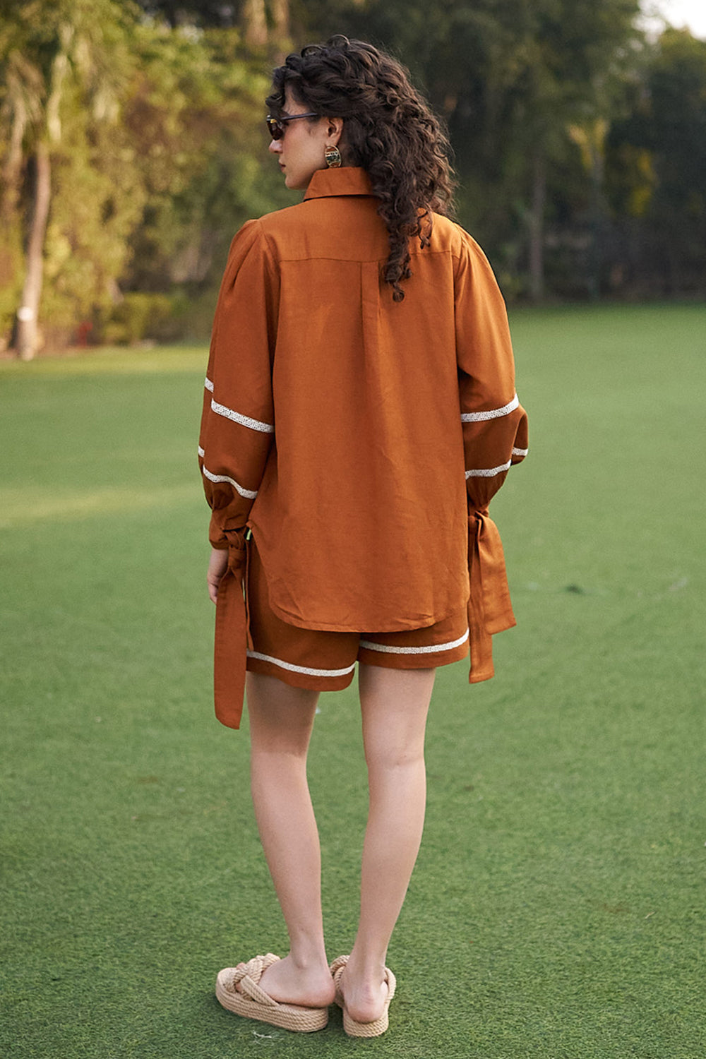 Marina Co-ord Set Rust Orange
