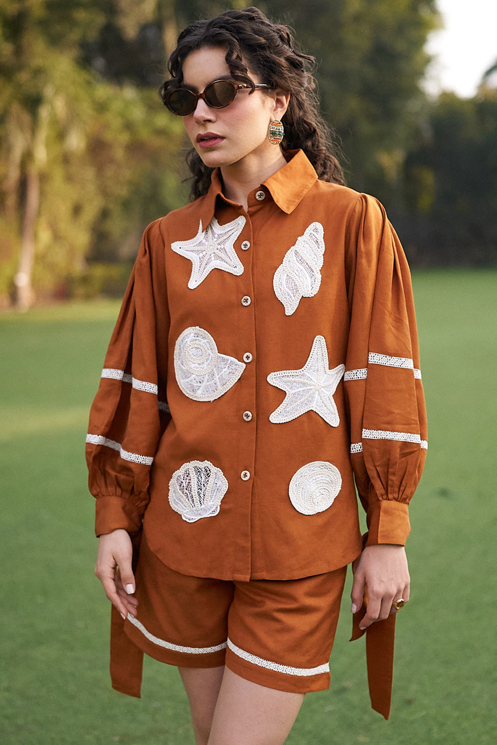 Marina Co-ord Set Rust Orange