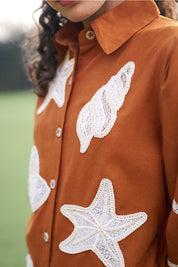 Marina Co-ord Set Rust Orange