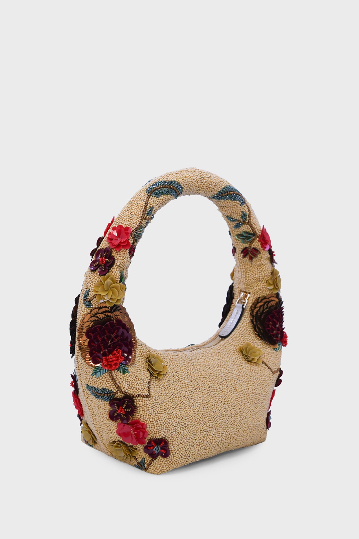 Scarlet Garden Embellished Beaded Bag