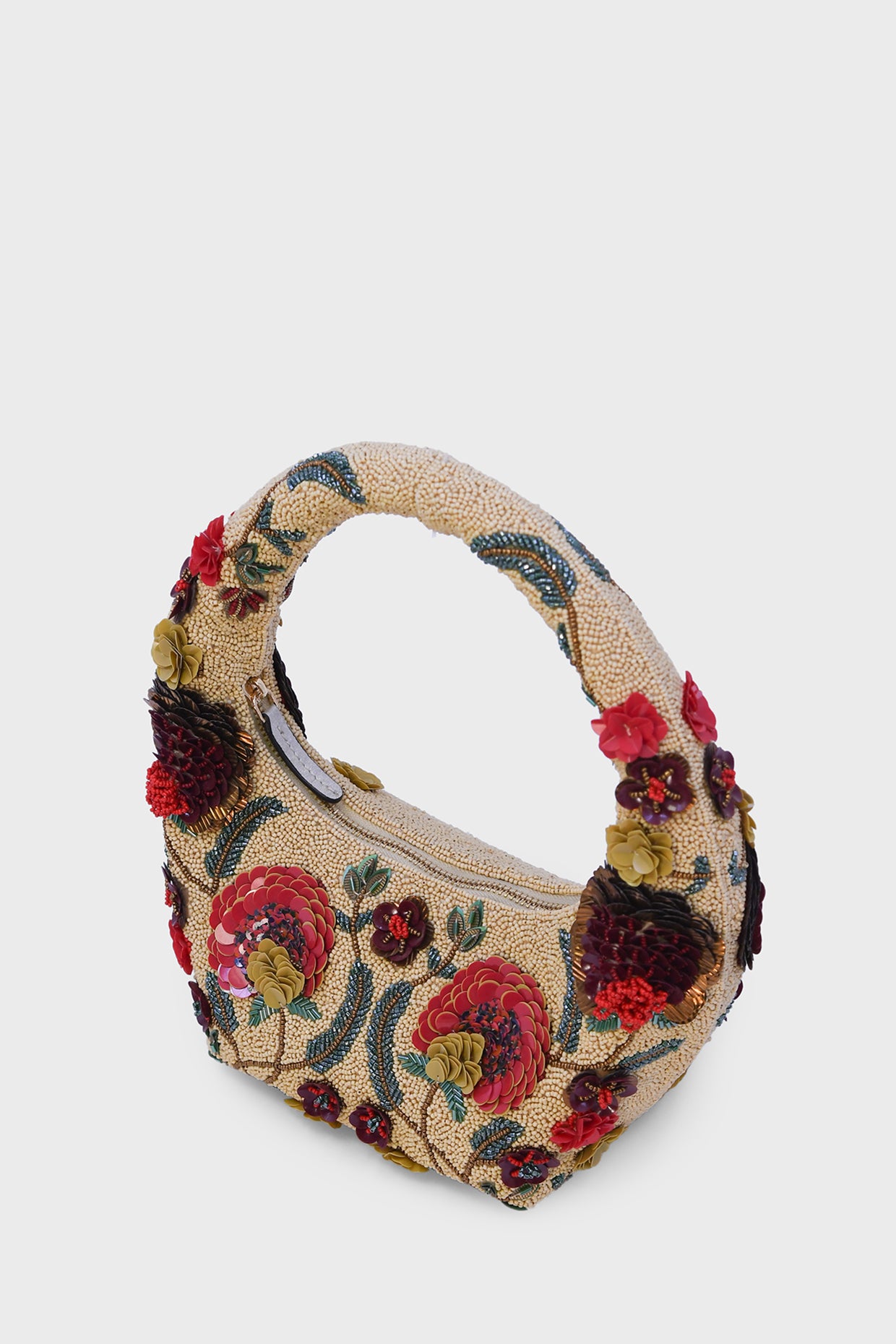 Scarlet Garden Embellished Beaded Bag