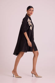 Black Mimi Framed Shirt Dress