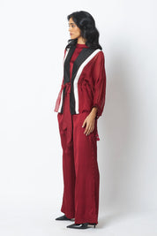 Carla Sheer Tie up Jacket & Pants
