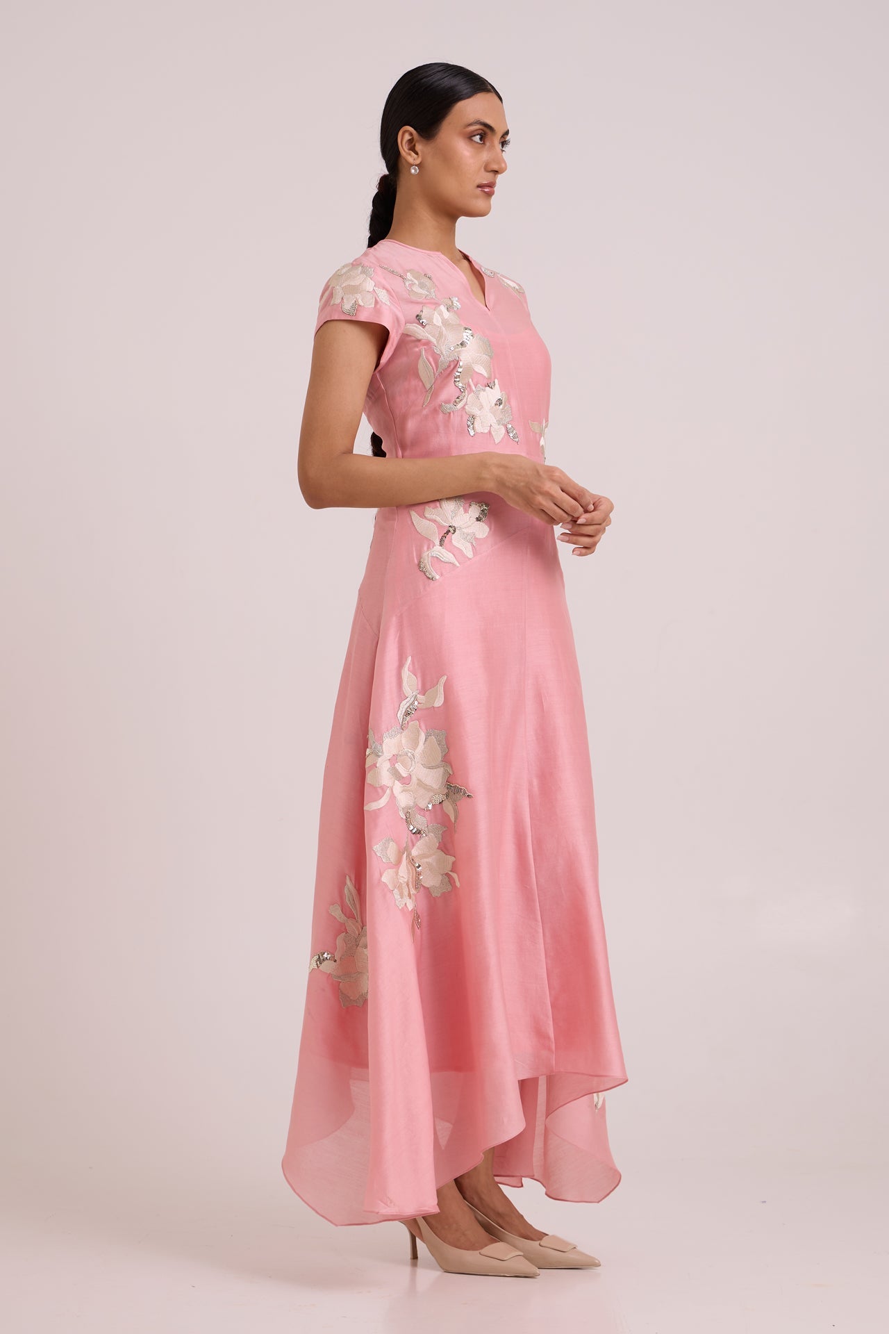Lizzy Blush Pink Prism Long Dress