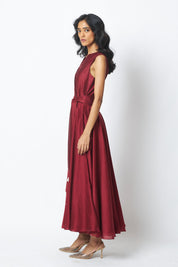 Huda The Venetian Long Dress with Belt