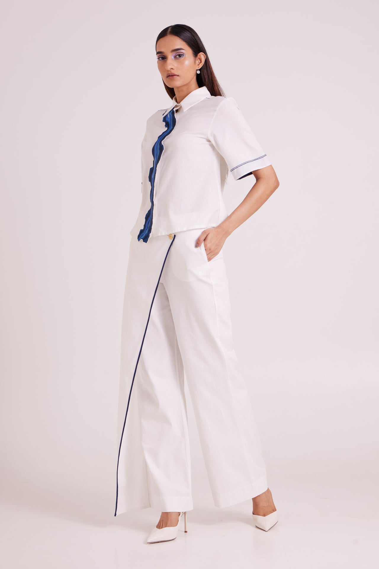 Avisa Blue Current Co-ord Set