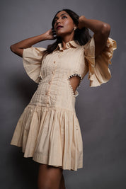 Side Cut Shirt Dress