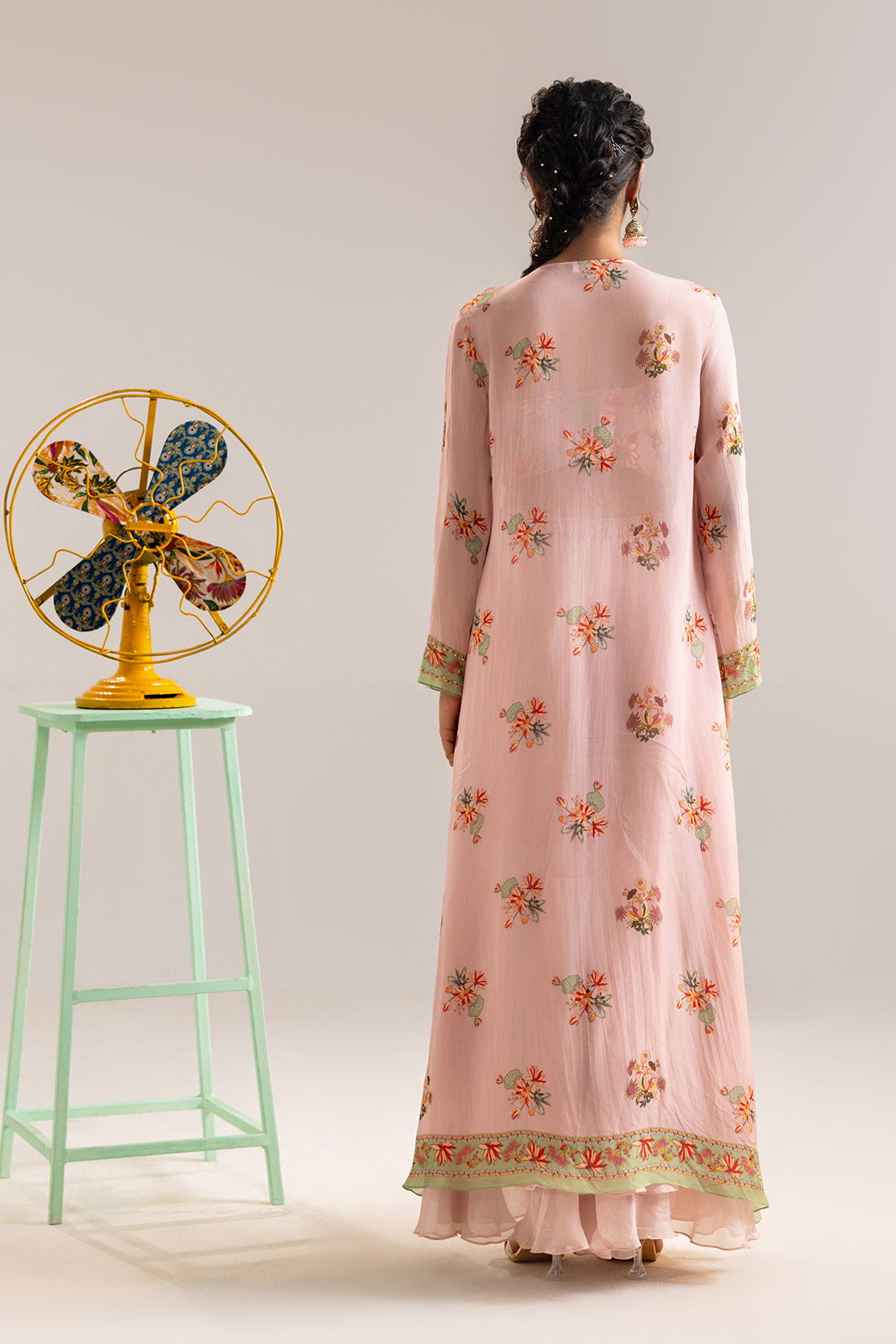 Aarani Pink Embroidered Co-ord Set With Jacket