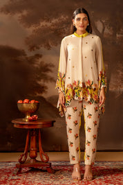 Aarani Beige Embroidered Co-ord Set