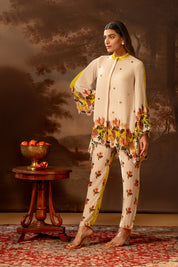 Aarani Beige Embroidered Co-ord Set