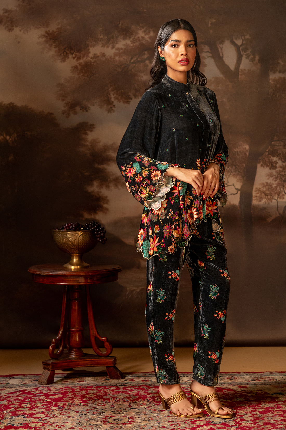 Aarani Black Embroidered Co-ord Set