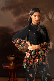 Aarani Black Embroidered Co-ord Set
