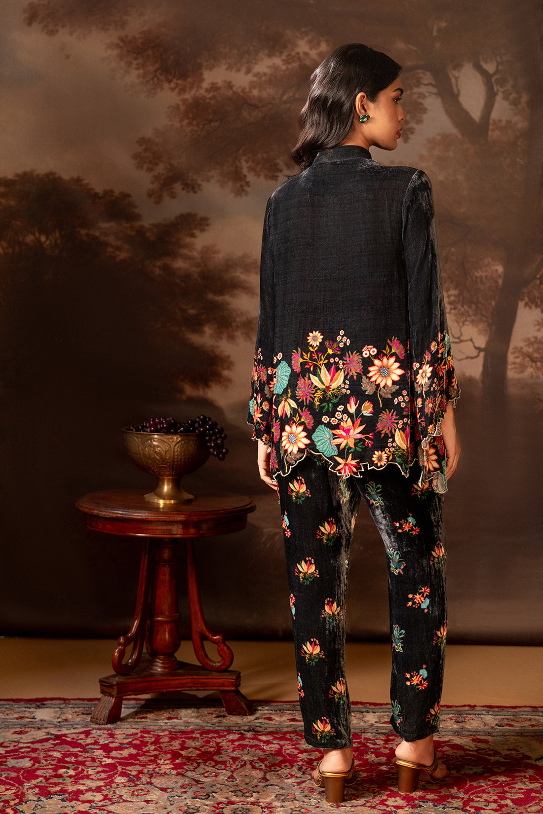 Aarani Black Embroidered Co-ord Set