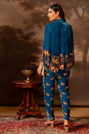 Aarani Blue Embroidered Co-ord Set