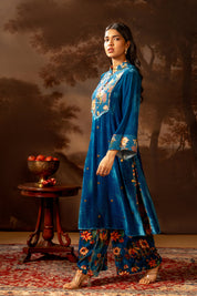 Aarani Blue Embroidered Kurta Set