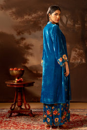 Aarani Blue Embroidered Kurta Set