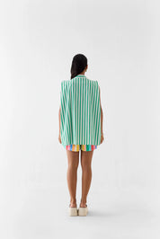Mint Shirt With Flower