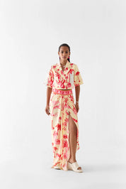 Sawai Front Button Kimono And Pants Co-ord