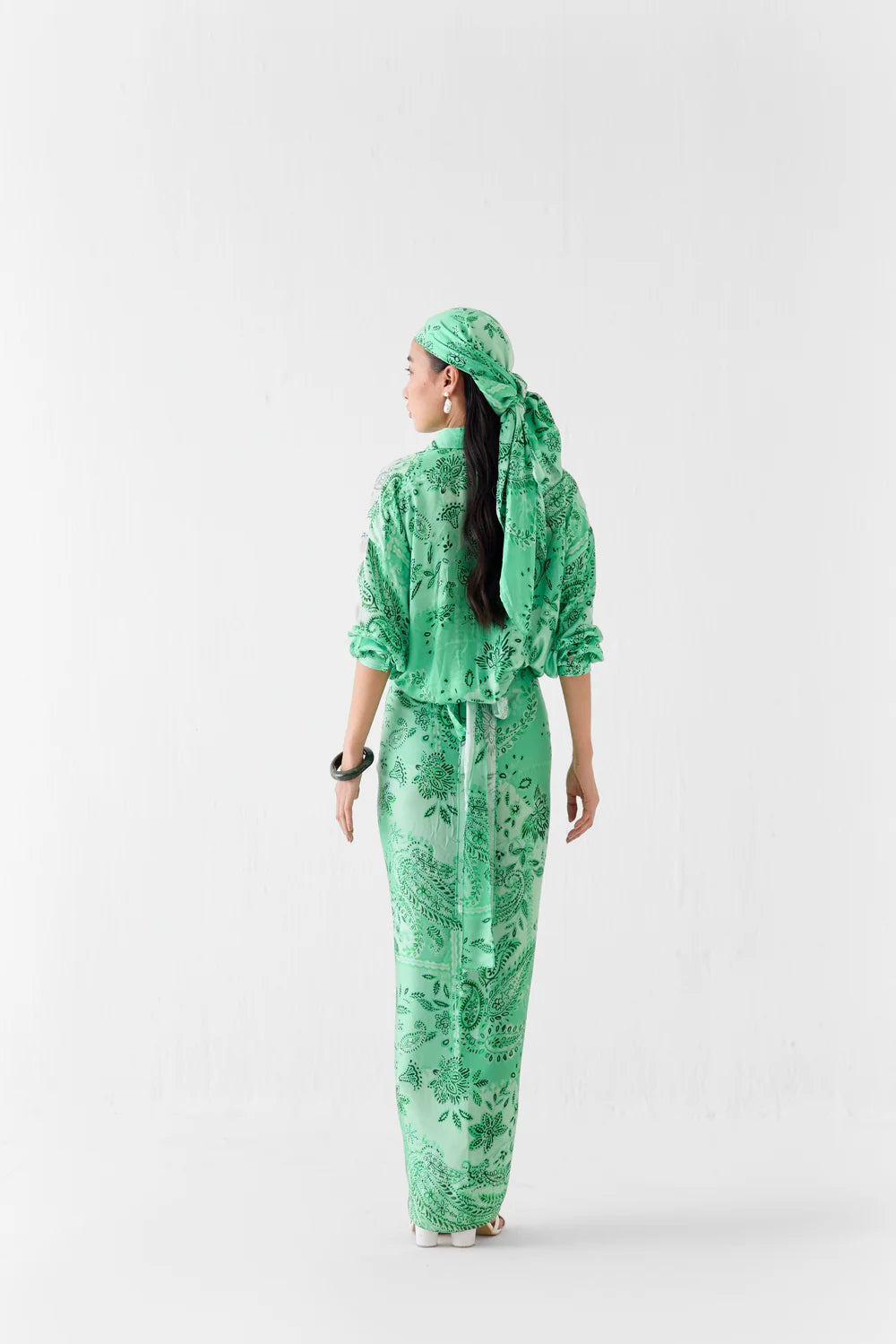 Buta Draped Shirt Dress