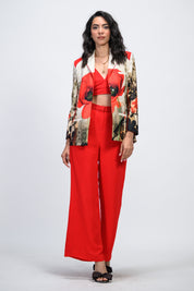 Crimson Modista Blazer Set
