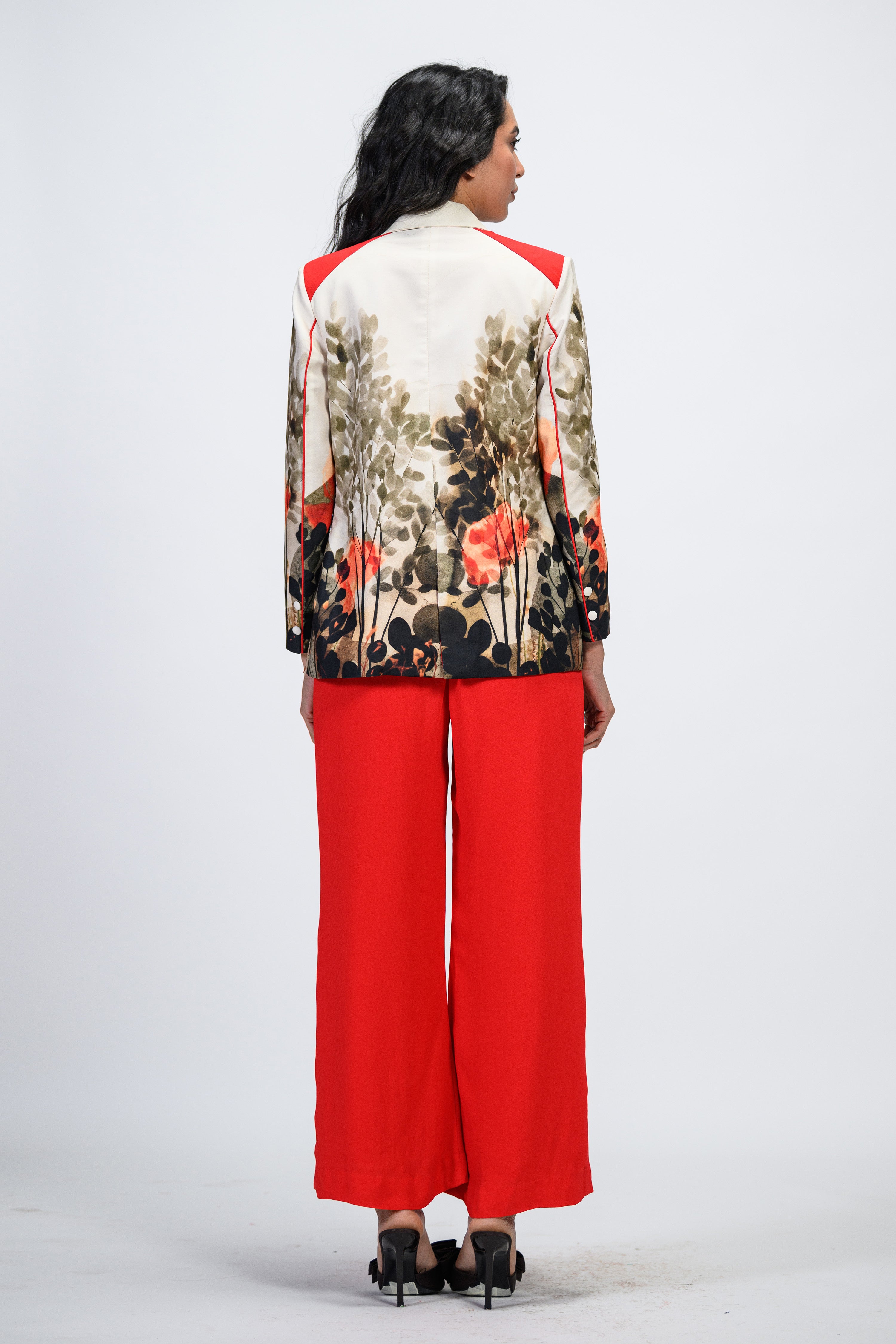 Crimson Modista Blazer Set