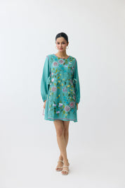 Teal Blossom Dress