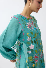 Teal Blossom Dress