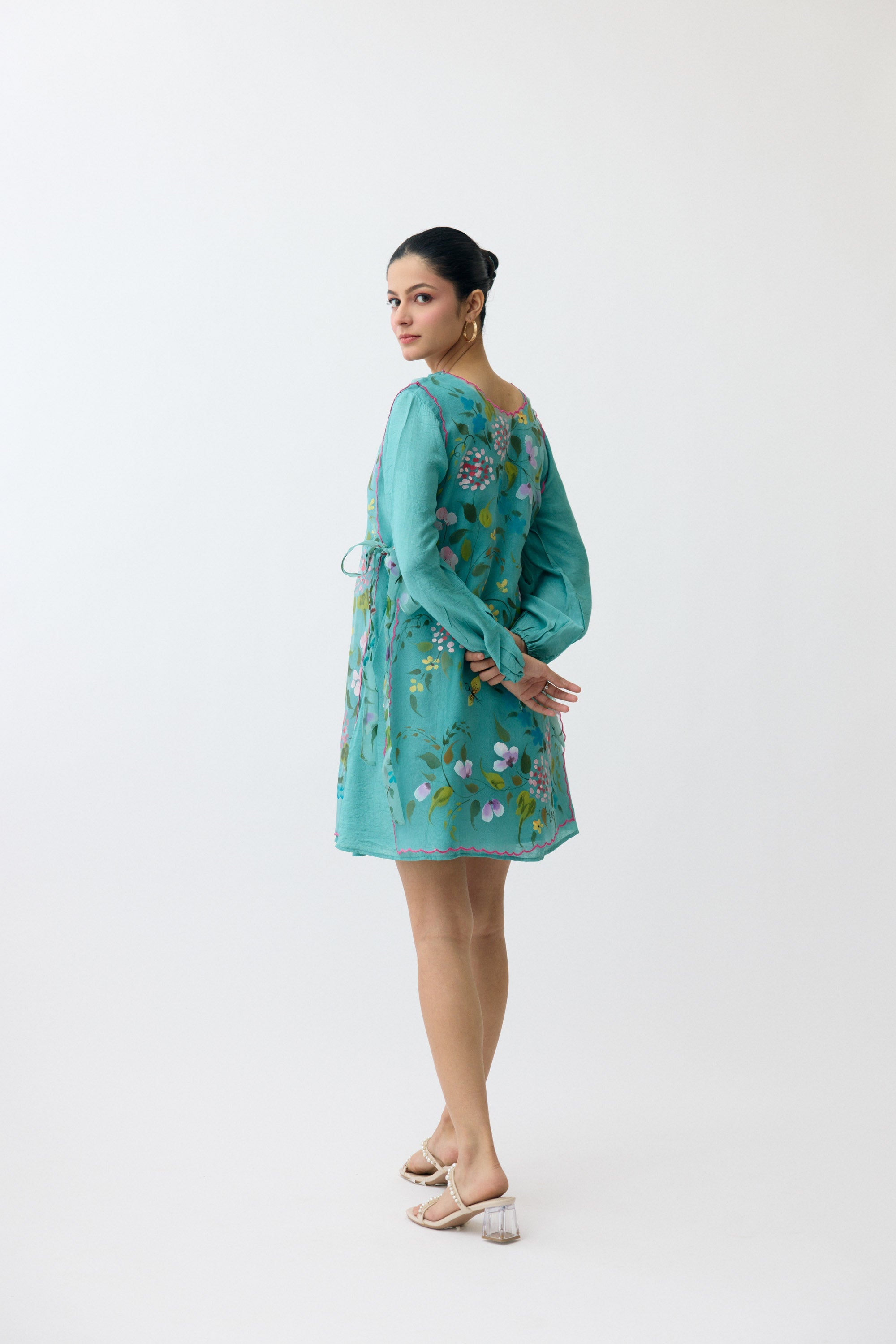 Teal Blossom Dress