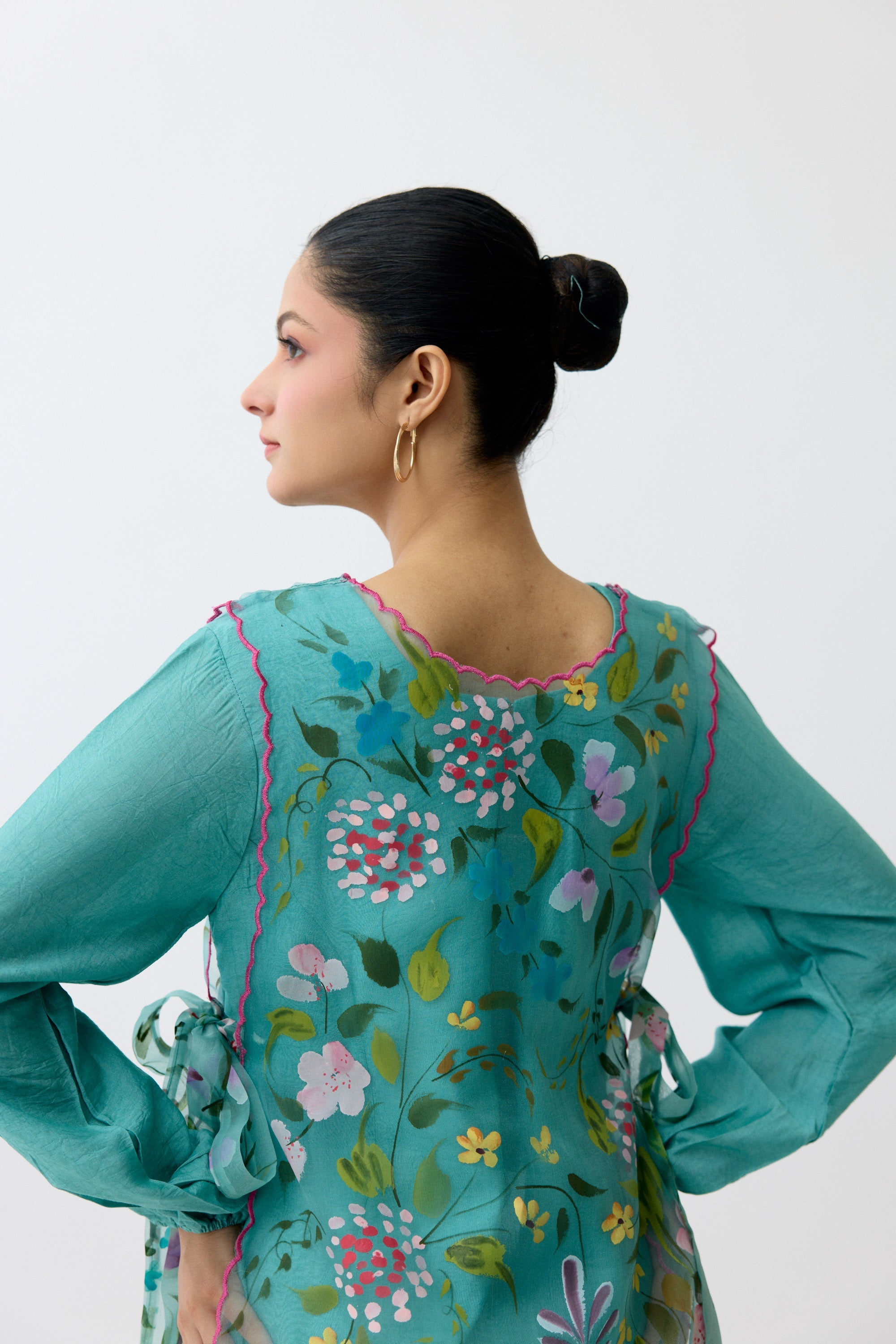 Teal Blossom Dress