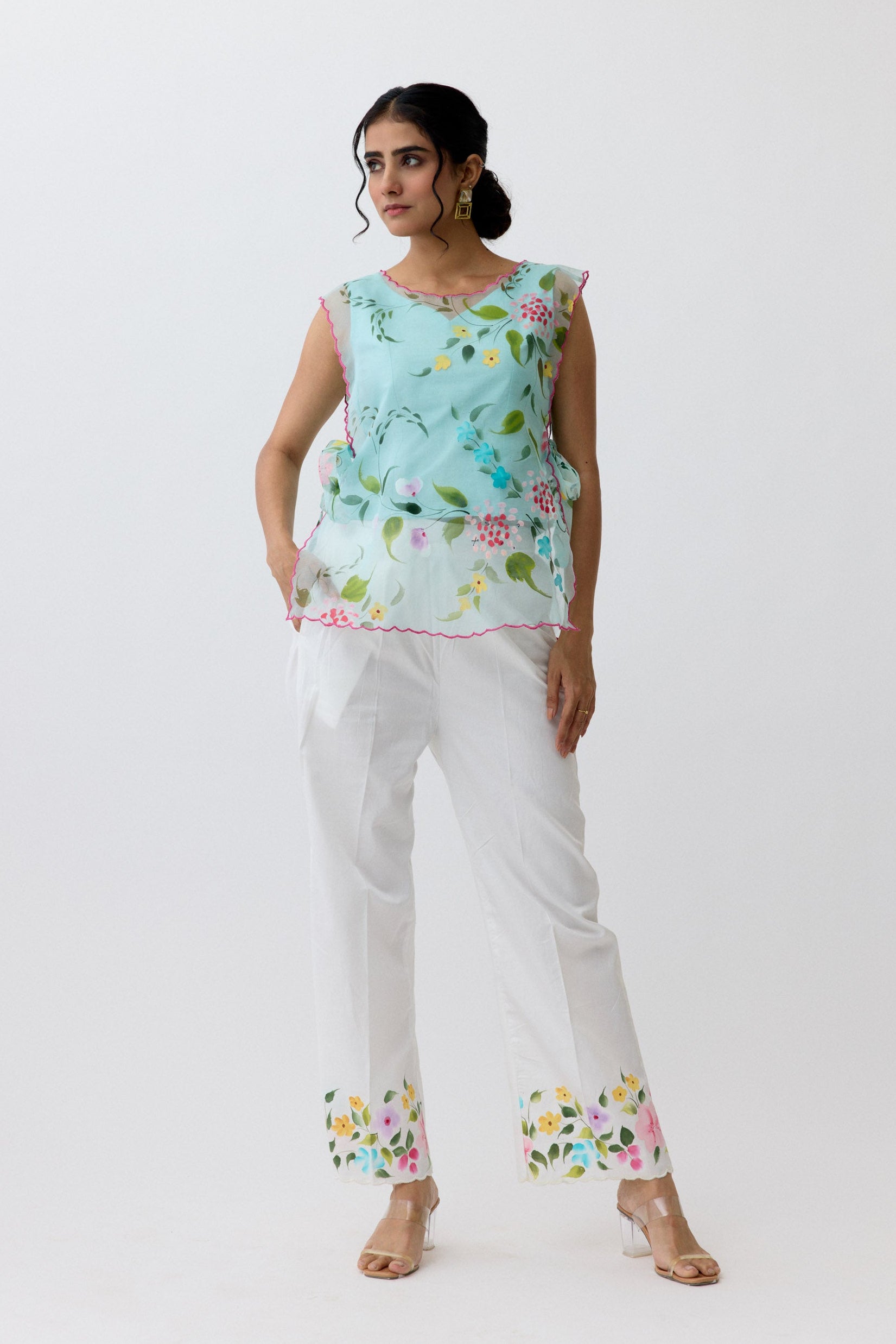 Teal Bib Top Set