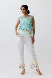 Teal Bib Top Set