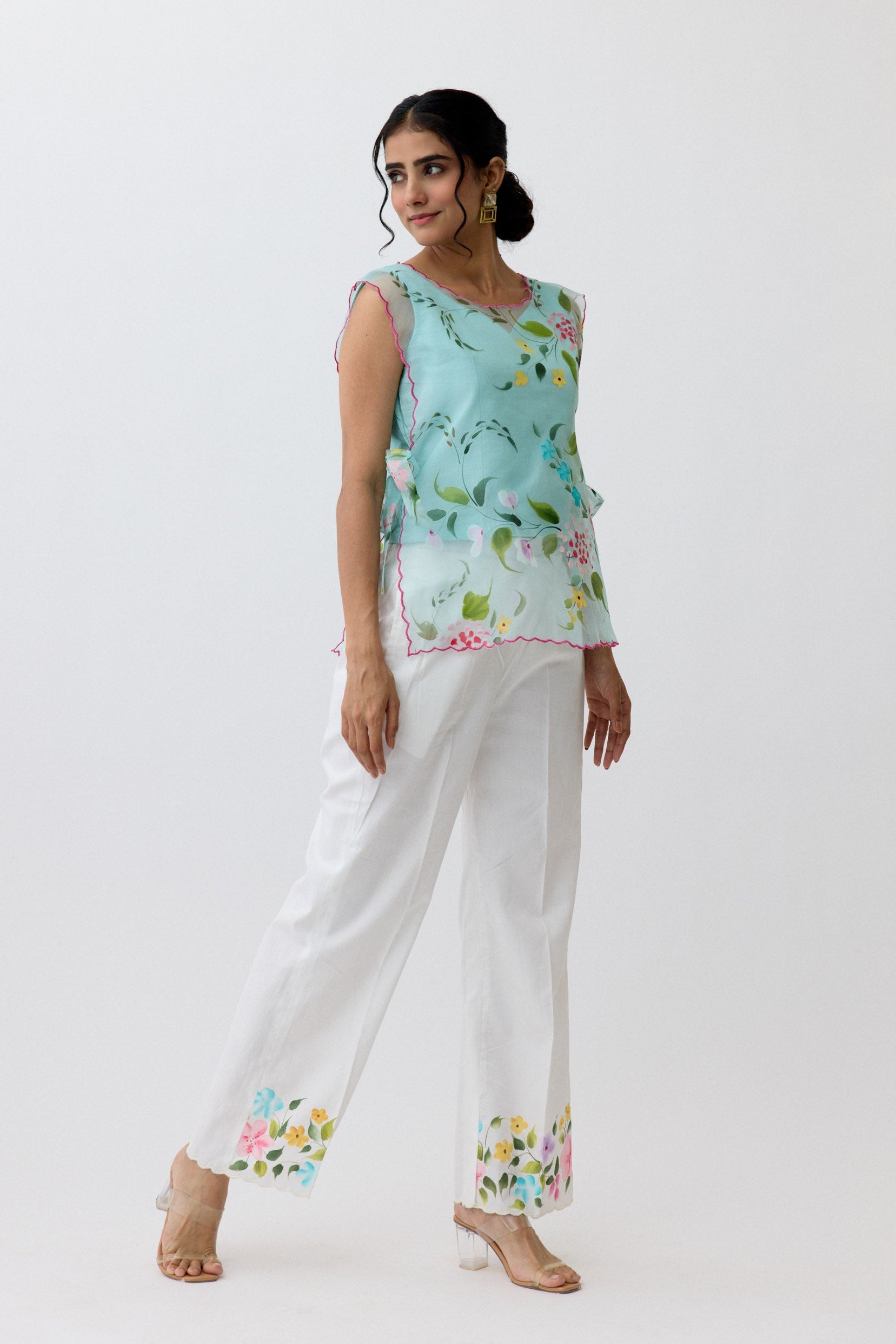 Teal Bib Top Set