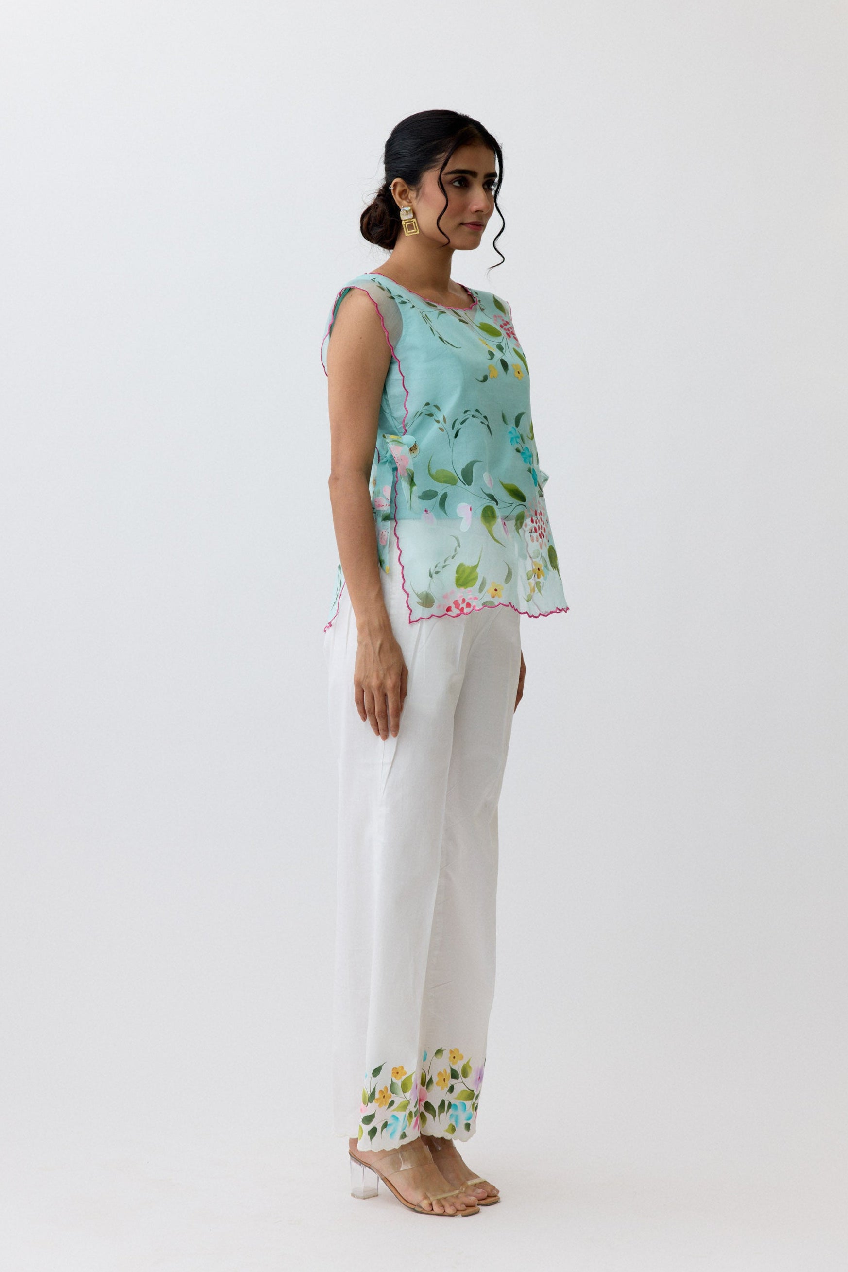 Teal Bib Top Set