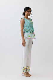Teal Bib Top Set