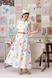 Summer Sketch Skirt Set