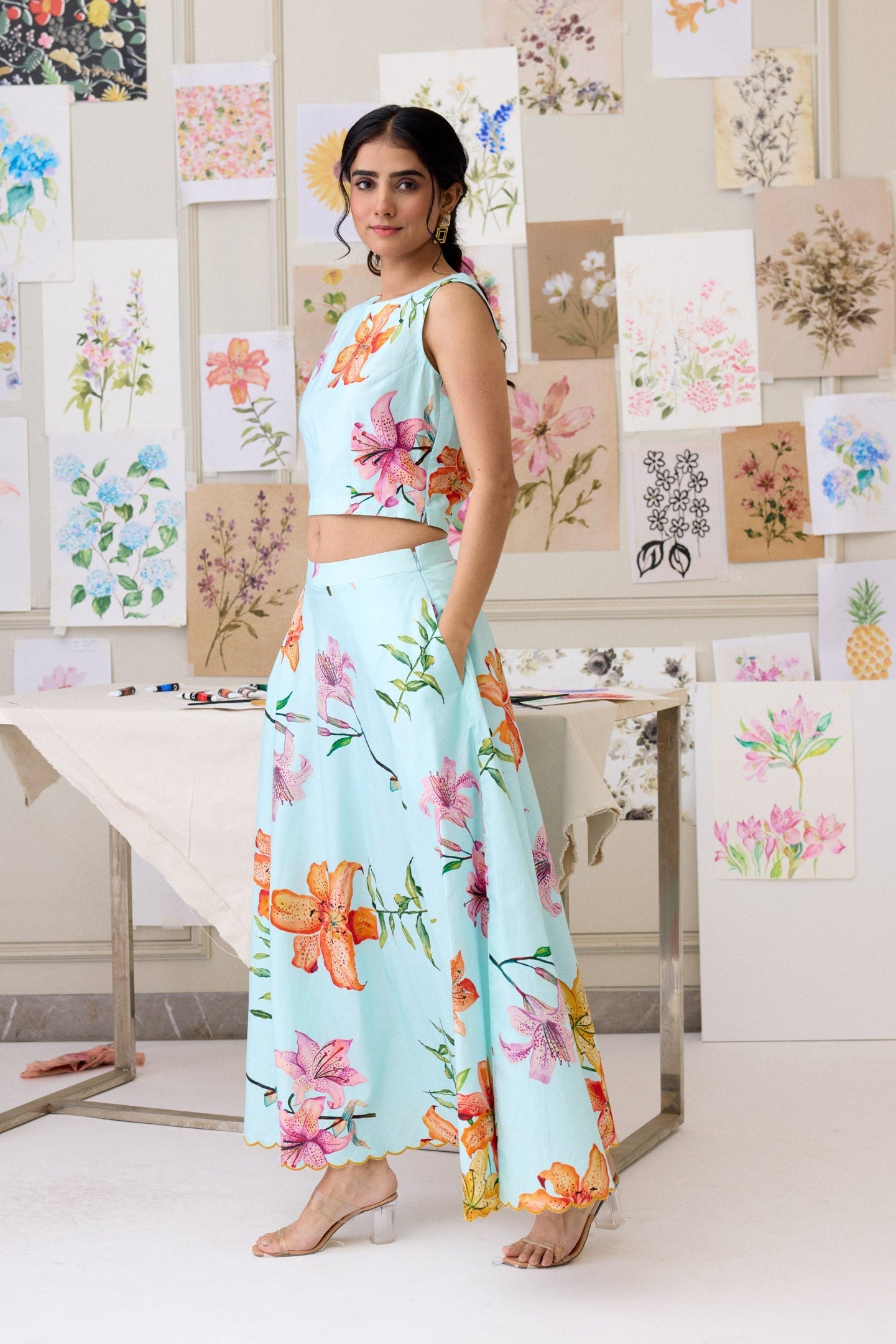 Blush Botanica Skirt Set