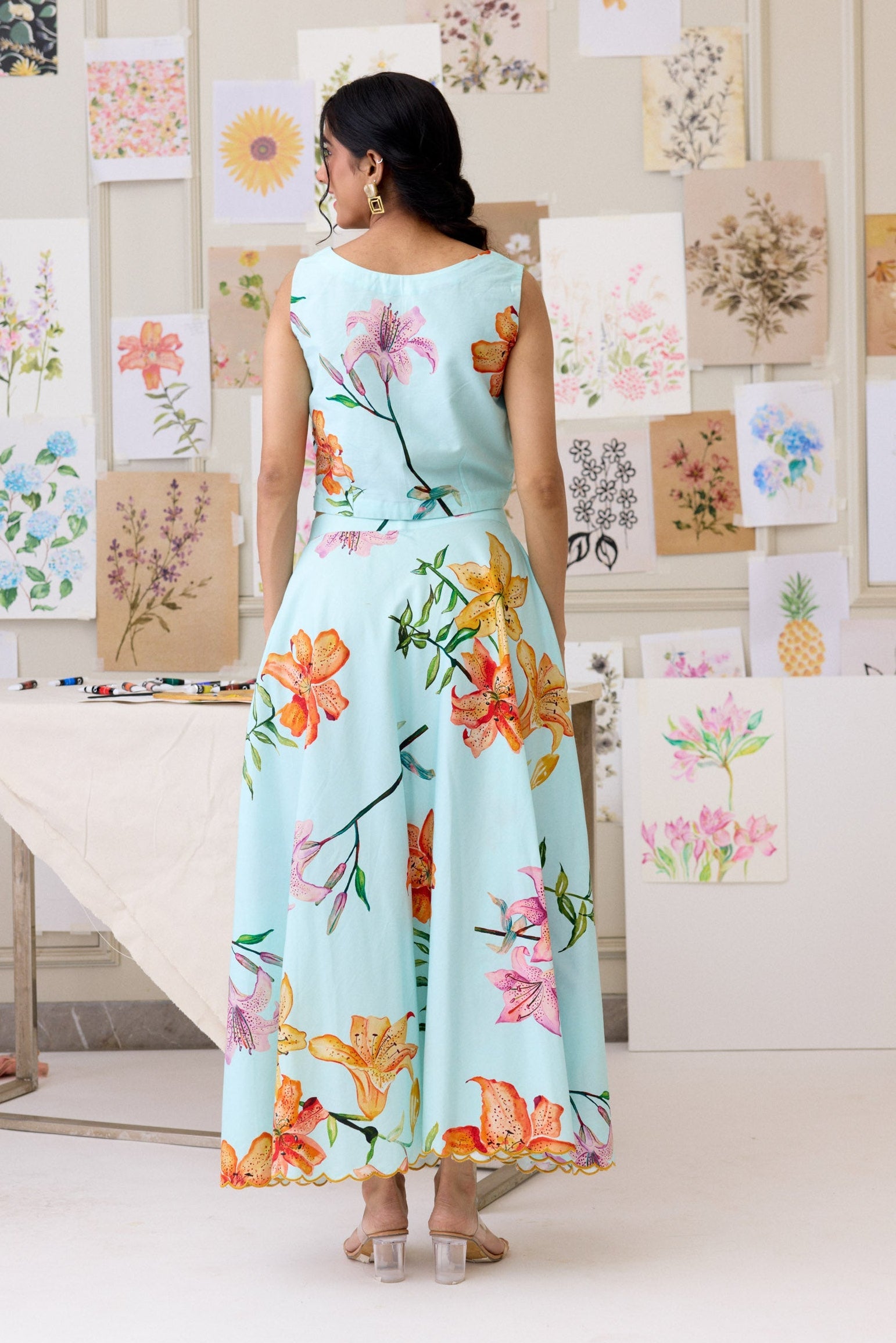 Blush Botanica Skirt Set