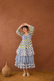 Azure Mosaic Dress