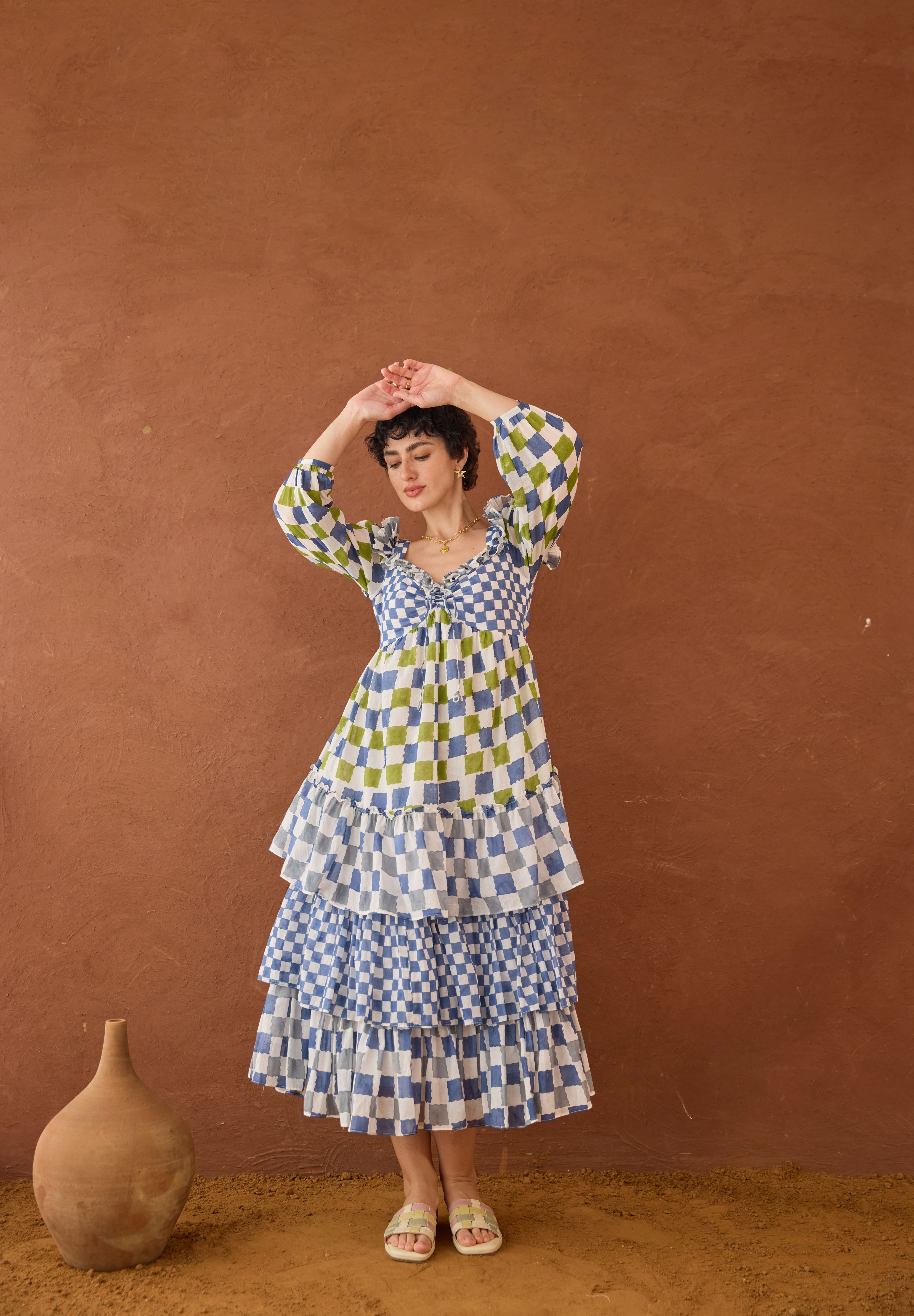 Azure Mosaic Dress