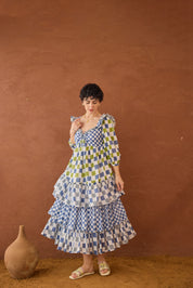 Azure Mosaic Dress