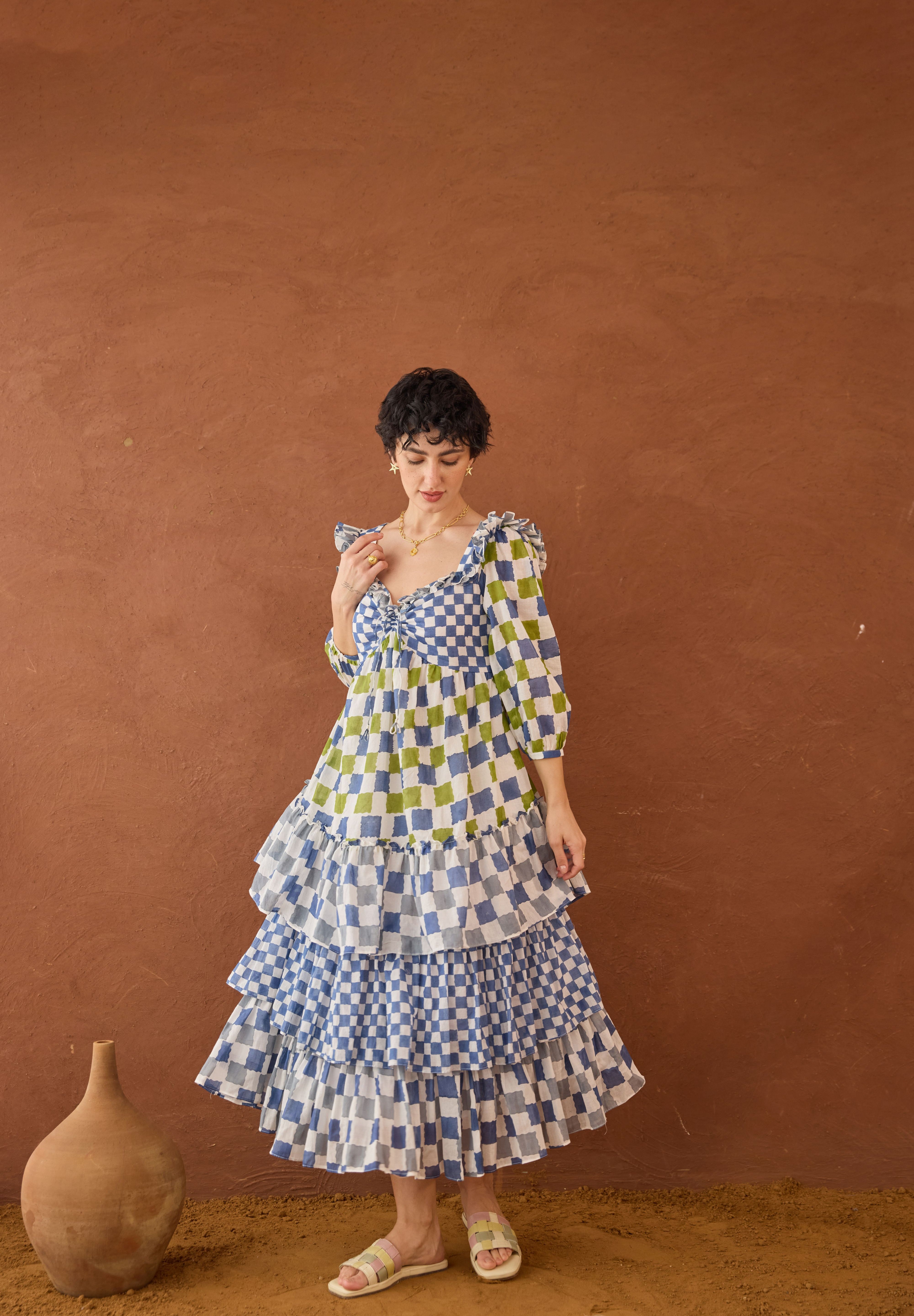 Azure Mosaic Dress