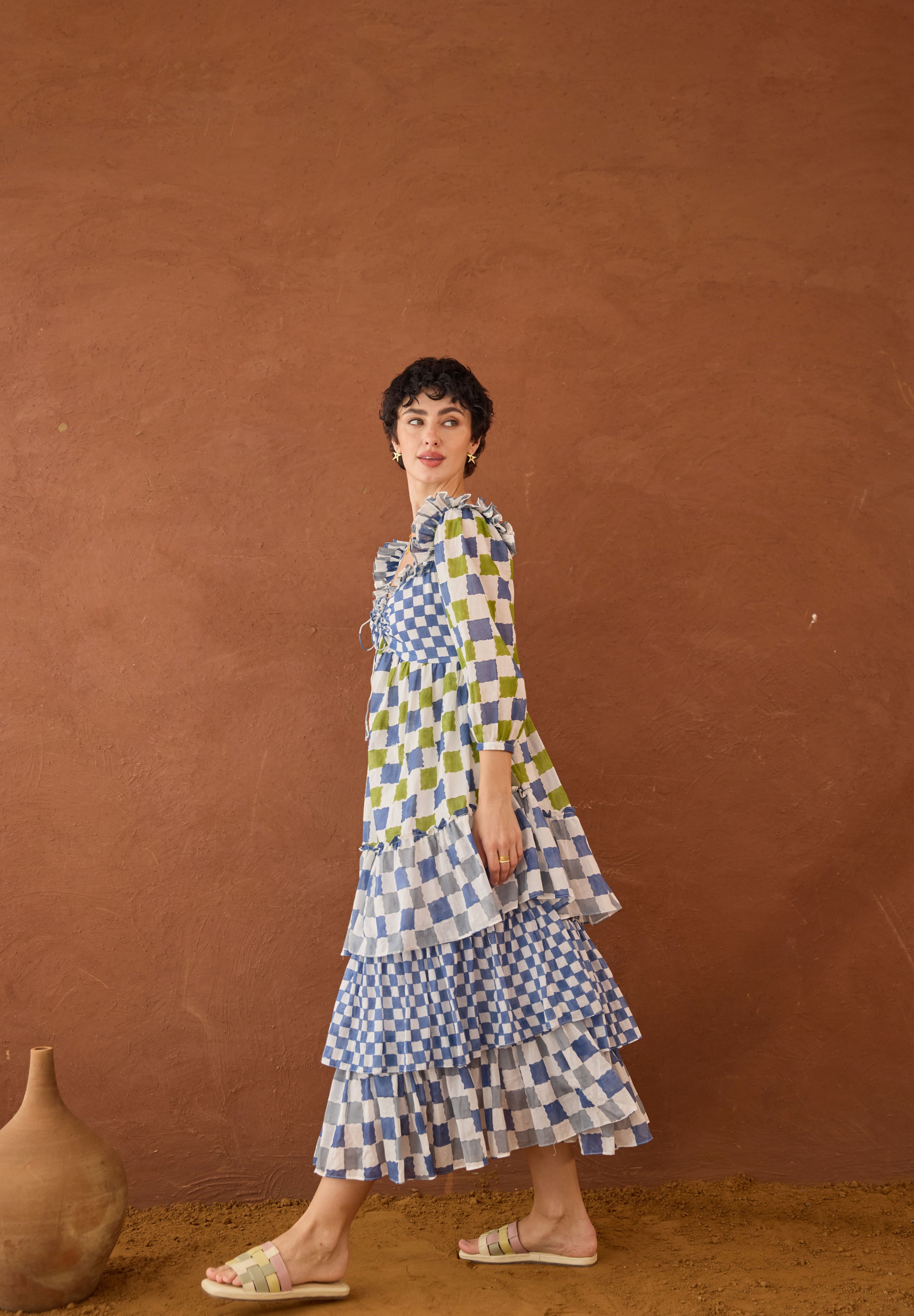 Azure Mosaic Dress