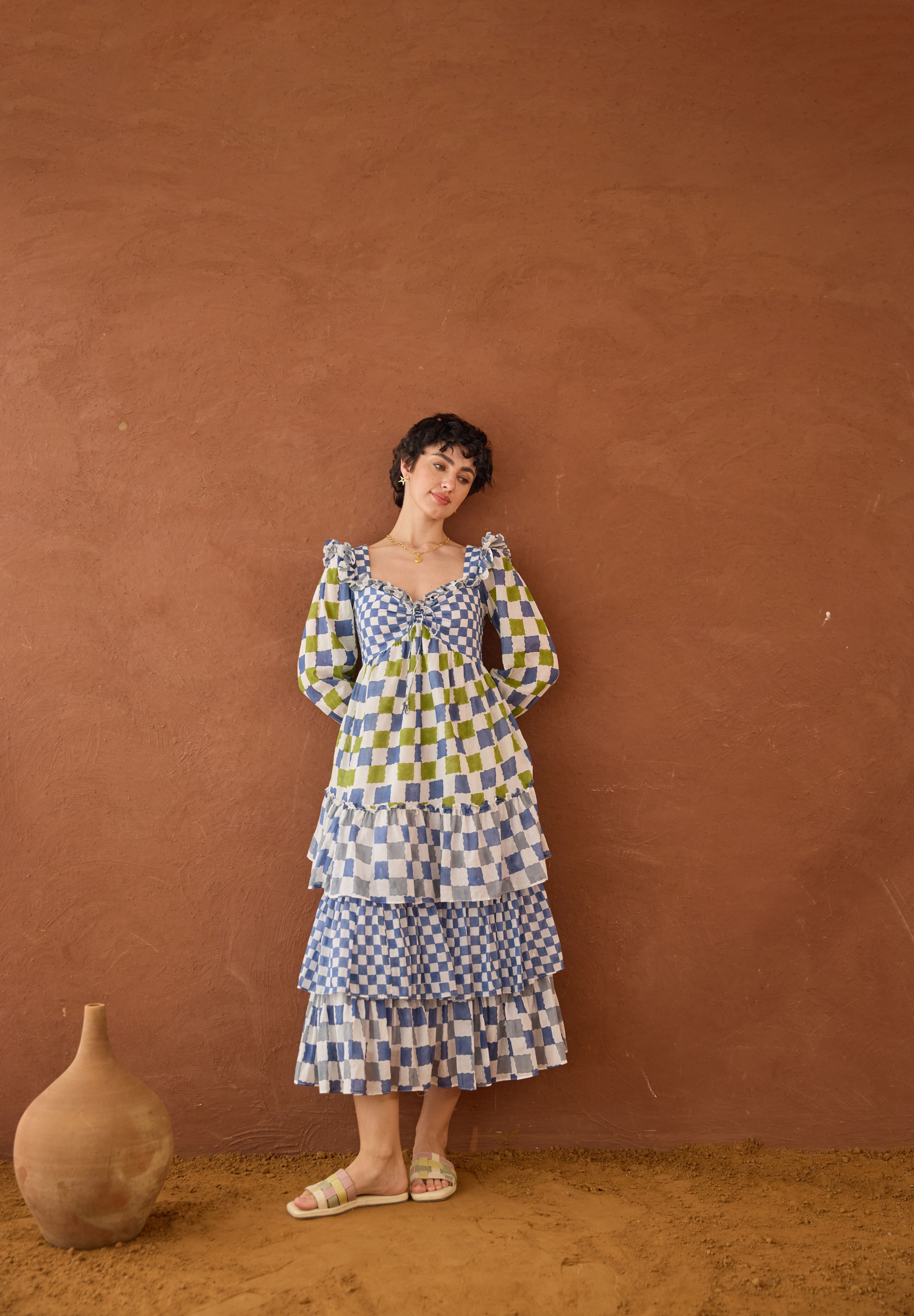 Azure Mosaic Dress