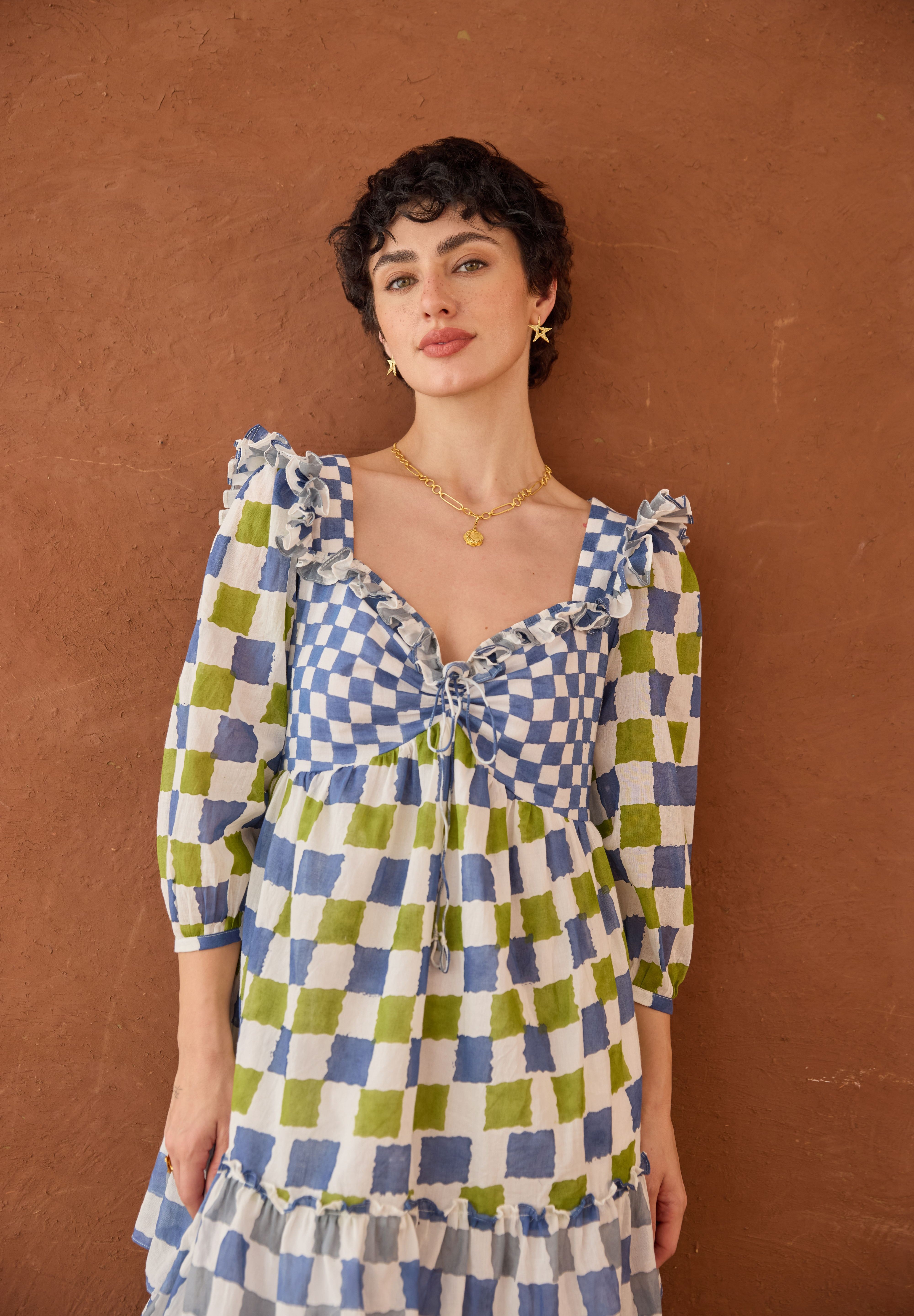 Azure Mosaic Dress