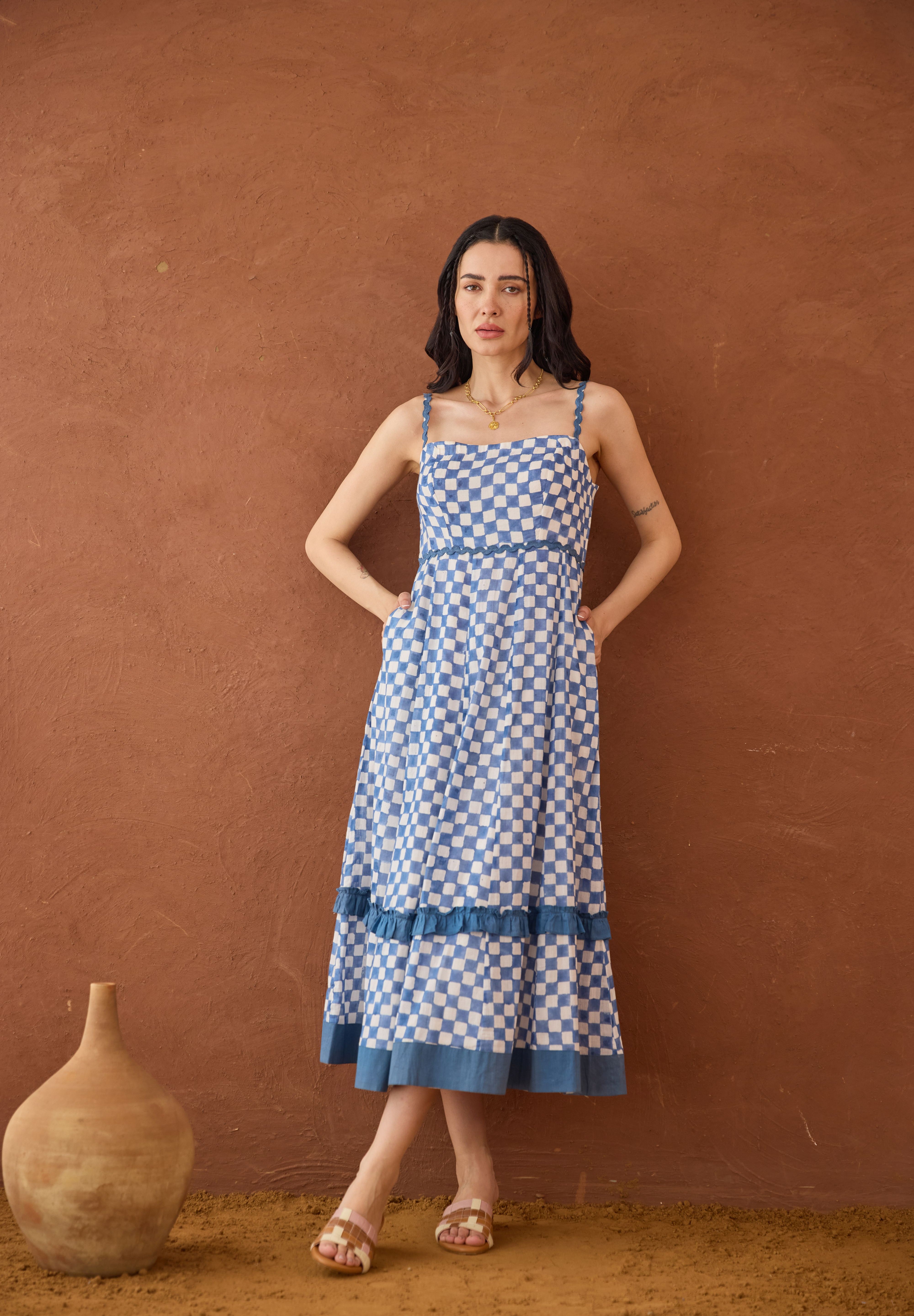 Gingham Sky Dress